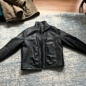 Joseph A Bank Reserve Leather Jacket